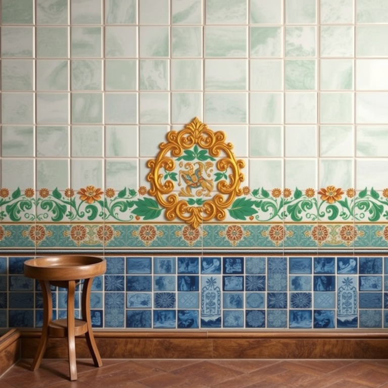 wall tiles decorated wall